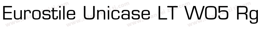 Eurostile Unicase LT W05 Rg Regular字体转换